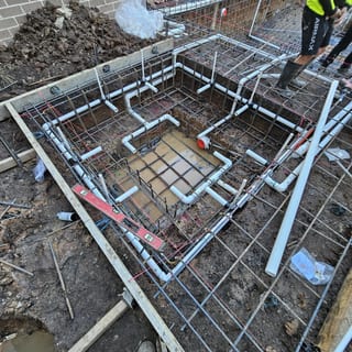 Spa steel and plumbing